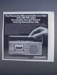 1980 Panasonic RN-500 Microcassette Recorder Ad. Fixed Price $17.99.