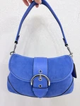 Coach Soho Suede Flap Shoulder Bag Blue Buckle Limited Re-edition 2006. Fixed Price $450.00.