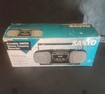 Vintage Sanyo Am/fm Stereo Radio Cassette Recorder - Model: M7015 Tested W/box. Fixed Price $209.99.