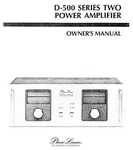 High Res Scans Of Owner's Manual Phase Linear D-500 Series Two Power Amplifier. Fixed Price $21.67.