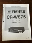 Fisher CR-W875 Stereo Double Cassette Deck Service Manual Oem Vintage Diagrams. Fixed Price $14.99.