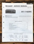 Sharp RT-116 Cassette Service Manual *original*. Fixed Price $19.97.