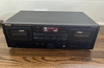 Vintage Teac W-700R Double Cassette Deck Black Partially Working. Fixed Price $49.99.
