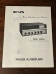 Bogen Model CHB35A 35W Amplifier Operating Installation Manual Vintage Oem. Fixed Price $19.99.