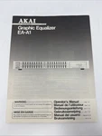 Akai EA-A1 Graphic Equalizer Owners Manual Vintage. Fixed Price $11.39.