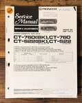 Pioneer CT-760 CT-S22 Cassette Service Manual *original*. Fixed Price $19.97.