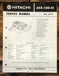 Hitachi AVA-150-01 Cassette Service Manual *original*. Fixed Price $14.97.