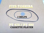Pcs For Toshiba Pt 470 And 490 Cassette Player (2 New Belts) Nice!!. Fixed Price $14.25.