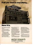 Vector Research VRX-9000 Receiver & VCX-600 Cassette Ad High Fidelity MAY-80. Fixed Price $6.99.