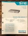Sony TA-F40 Amplifier Service Manual *original*. Fixed Price $24.97.