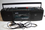 Sanyo Model M7024A Casette Tape Am Fm Boom Box (works). Fixed Price $44.99.