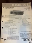 Sony TC-K501R TC-K501ES Cassette Service Manual From Usa **original** 842 6724. Fixed Price $16.99.