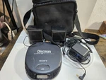 Vtg Sony Discman D-151 With Accessories Case, Speakers, Carrying. Fixed Price $45.00.