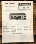 Sanyo RD-S40 Cassette Service Manual *original*. Fixed Price $11.97.