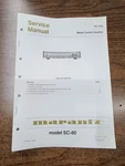 Vintage Original Marantz Model SC-80U Stereophonic Receiver Service Manual. Fixed Price $24.00.