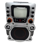 Karaoke Machine With Microphone & Disc JM250S Gpx Tested Holder Broken. Fixed Price $59.00.