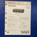 Sony TC-WR500 Service Manual Original Paper Oem Repair Guide Usa. Fixed Price $24.95.