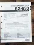 Yamaha KX-930 Cassette Service Manual *original*. Fixed Price $29.97.