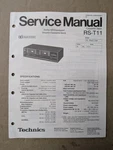Technics RS-T11 Cassette Deck Service Manual D-4927. Fixed Price $54.95.
