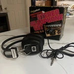 Vintage Electrophonic Stereo Headphones With Box! Works! Model 01-B. Fixed Price $14.99.