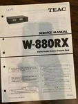 Teac W-880RX W880RX Service Manual **original**. Fixed Price $19.79.