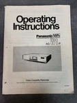 Panasonic AG-W1-P Vhs Recorder Owners Instruction Manual. Fixed Price $29.95.