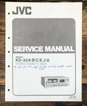 Jvc KD-35 -35A Cassette Service Manual *original*. Fixed Price $24.97.