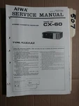 Aiwa Service Manual Original Repair Book Stereo Cassette Receiver CX-60. Fixed Price $19.98.