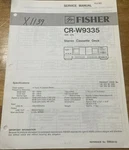 Fisher CR-W9335 Stereo Cassette Deck Original Service Repair Manual. Fixed Price $14.94.