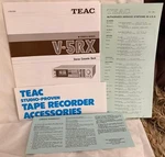 Teac V-5RX Stereo Cassette Deck, 4 Pieces Of Information. Fixed Price $25.00.