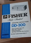 Fisher DD-300 Operating Instructions Stereo Cassette Deck Original. Fixed Price $17.00.