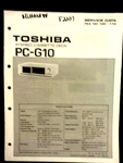 Toshiba PC-G10 Stereo Cassette Deck Original Service Repair Manual. Fixed Price $16.94.