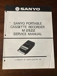 Sanyo M2522 Portable Cassette Tape Recorder Deck Service Manual Original Oem. Fixed Price $14.99.