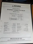 Mitsubishi M-T01 Stereo Cassette Deck Service Manual Original. Fixed Price $39.99.