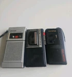 Lot Of 3 Vtg Micro Cassette Recorders Olympus,sony,emerson Only For Parts Read. Fixed Price $26.99.