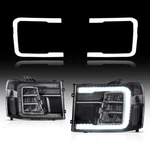 For 2007-2014 Gmc Sierra Blk Full Led Tube Projector Headlights Drl W/sequential. Fixed Price $494.99.