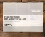 Aiwa AD-WX110 Cassette Owners / User Manual *original*. Fixed Price $24.97.