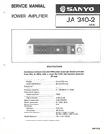 Sanyo Ja 340-2 Power Amplifier Factory Service Manual English. Fixed Price $12.99.