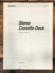 Sony TC-RX410 Cassette Owners / User Manual *original*. Fixed Price $19.97.