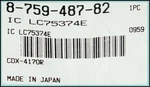 1 Pcs New And Genuine Sony 8-759-487-82 Ic. Fixed Price $12.00.