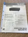 Original Sony Service Manual & Schematic TA-AX401 D1018. Fixed Price $22.00.