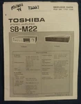 Toshiba SB-M22 Stereo Amplifier Original Service Repair Manual. Fixed Price $19.94.