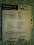 Hitachi D-E57 Service Manual Original Repair Book Stereo Deck Tape Player. Fixed Price $19.98.