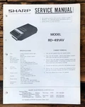 Sharp RD-491AV Cassette Service Manual *original*. Fixed Price $14.97.