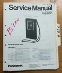 Panasonic Rn 006 Service Manual Original Repair Book Micro Cassette Tape Deck. Fixed Price $19.98.