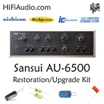 Sansui AU-6500 Rebuild Restoration Recap Upgrade Kit Repair Filter Capacitor. Fixed Price $175.00.