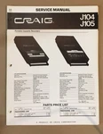 Craig Model J104 J105 Cassette Service Manual *original*. Fixed Price $14.97.
