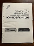 Luxman K-406 K-106 Cassette Tape Deck Service Manual Original Oem Genuine. Fixed Price $39.99.