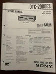 Sony DTC-2000ES Digital Audio Tape Deck Service Manual Oem Vintage Diagrams. Fixed Price $200.00.