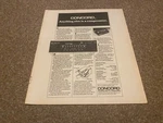 PTRBK10 Advert 13X11 Concord HPL-130 Stereo Player. Fixed Price $16.13.